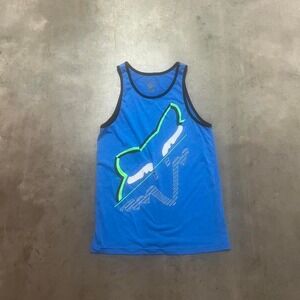 Y2K fox racing‎ blue tank top